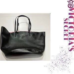 NWT VICTORIA SECRET Bombshell Tote & Cosmetic Bag with Peony Print Lining!